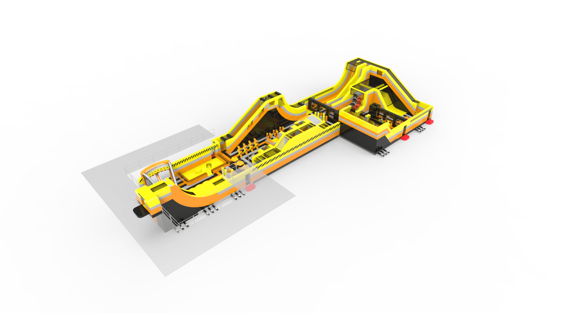Buy a mega inflatable XL50 - 750m² park for both young and old. Order inflatables online at JB Inflatables America